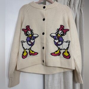DAISY DUCK WOOL CARDIGAN HARRY LAMBERT FOR ZARA X DISNEY